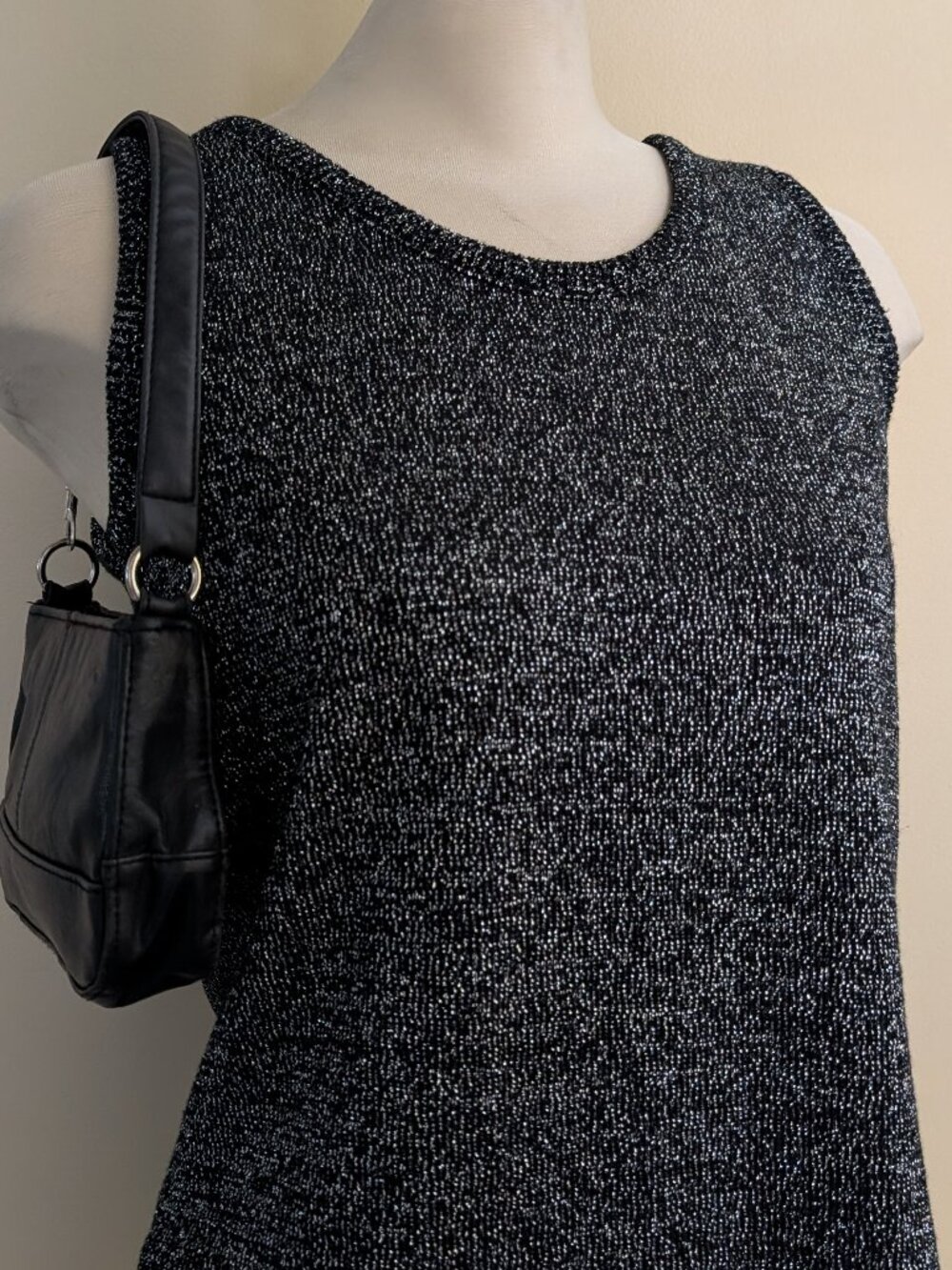90s SPARKLE KNIT VINTAGE SWEATER TANK TOP